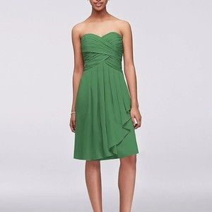 David's Bridal F14847 Clover Green Dress